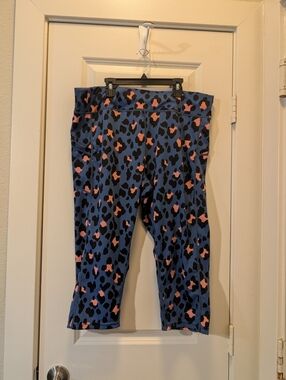 Blue & Pink Cheetah Plus Active Pants